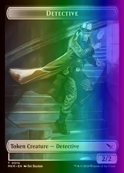 MTG Token - Detective // Goblin (10/519) Murders at Karlov Manor LP FOIL - Image 1