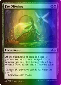 MTG Magic the Gathering Fae Offering (158/767) Modern Horizons 2 LP FOIL - Image 1