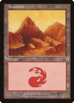 MTG Magic the Gathering Mountain (345/350) Mercadian Masques LP - Image 1