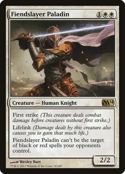 MTG Magic the Gathering Fiendslayer Paladin (18/262) Magic 2014 MP - Image 1