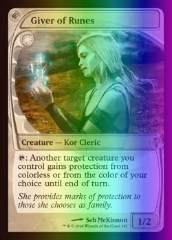MTG Magic the Gathering Giver of Runes (147/390) Mystery Booster 2 LP FOIL - Image 1
