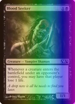 MTG Magic the Gathering Blood Seeker (81/256) Magic 2012 MP FOIL - Image 1