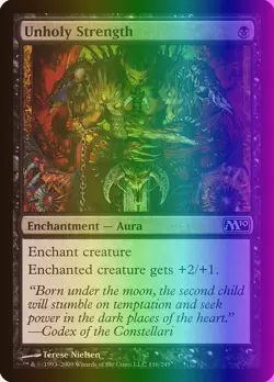 MTG Magic the Gathering Unholy Strength (116/257) Magic 2010 MP FOIL - Image 1