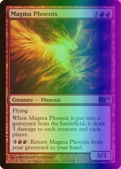 MTG Magic the Gathering Magma Phoenix (148/257) Magic 2010 LP FOIL - Image 1