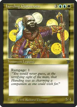 MTG Magic the Gathering Hunding Gjornersen (231/310) Legends LP - Image 1