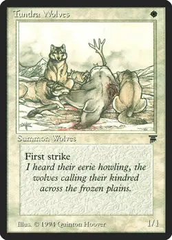 MTG Magic the Gathering Tundra Wolves (40/310) Legends MP - Image 1