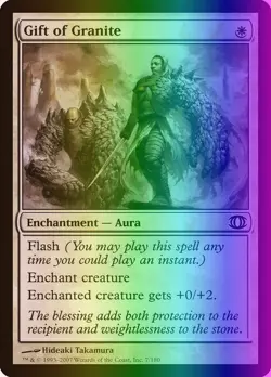 MTG Magic the Gathering Gift of Granite (7/180) Future Sight MP FOIL - Image 1