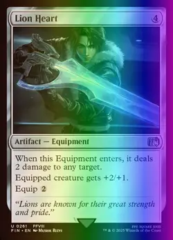 MTG Magic the Gathering Lion Heart (261/764) Final Fantasy NM FOIL - Image 1