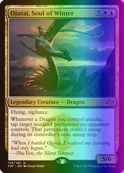 MTG Magic the Gathering Ojutai, Soul of Winter (156/189) Fate Reforged LP FOIL - Image 1