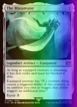 MTG Magic the Gathering The Masamune (264/764) Final Fantasy NM FOIL - Image 1