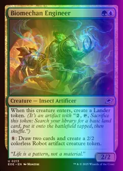 MTG Magic the Gathering Biomechan Engineer (213/426) Edge of Eternities NM FOIL - Image 1