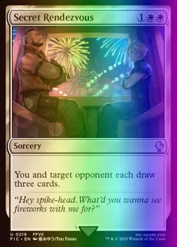 MTG Secret Rendezvous (219/801) Final Fantasy Commander NM FOIL - Image 1