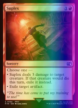 MTG Magic the Gathering Suplex (164/764) Final Fantasy NM FOIL - Image 1
