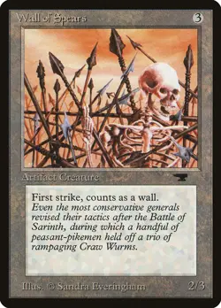 MTG Magic the Gathering Wall of Spears (77/101) Antiquities MP - Image 1
