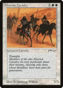 MTG Magic the Gathering Moorish Cavalry (7†/92) Arabian Nights HP - Image 1