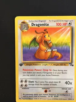 Dragonite 1st Edition Fossil 19/62 LP Non-Holo Rare Pokemon Card 1999 - Image 5