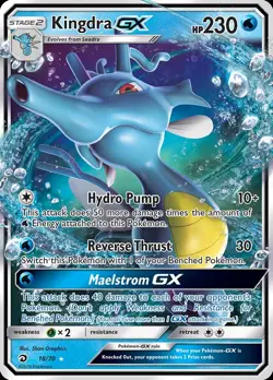 Pokemon Kingdra-GX (18/83) Dragon Majesty NM HOLO - Image 1