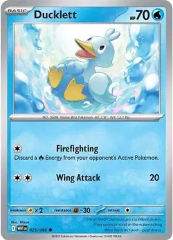 Pokemon Ducklett (25/325) White Flare LP REVERSE HOLO - Image 1