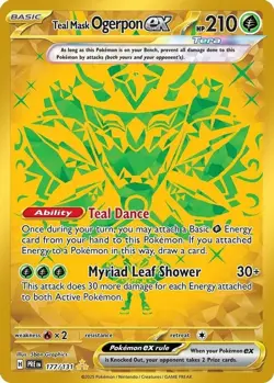 Pokemon Teal Mask Ogerpon ex (177/358) Prismatic Evolutions LP HOLO - Image 1
