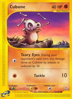 Pokemon Cubone (72/190) Aquapolis MP - Image 1
