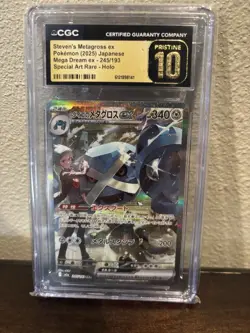 CGC PRISTINE 10 Steven's Metagross ex 245/193 Mega Dream ex Pokemon 2025 .. - Image 1