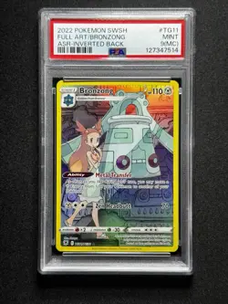 PSA 9 MC Pokemon Bronzong #TG11 Astral Radiance FA INVERTED BACK + MISALIGNMENT! - Image 1