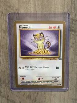 Pokemon TCG Vintage Meowth Gold Bordered Promo 56/64 WOTC - Image 1