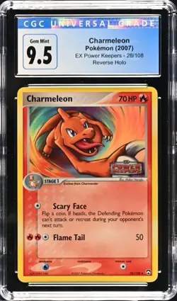 2007 Pokemon Ex Power Keepers Charmeleon Reverse Holo Cgc 10 (blue Label)! - Image 1