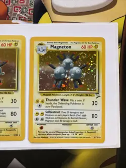 Magneton HOLOS lot of 2. 1999 pokemon 9/102 mp , 9/130 LP - Image 3