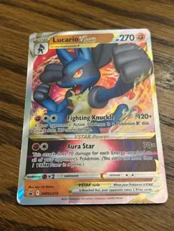 Pokemon Lucario VSTAR SWSH214 Black Star Promo Ultra Rare Holo - MP - Image 1