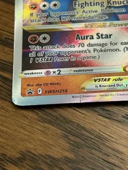 Pokemon Lucario VSTAR SWSH214 Black Star Promo Ultra Rare Holo - MP - Image 3