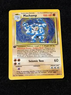 Pokemon Machamp Deck Exclusives 1st Edition Holo Rare 100 HP 008/102 English - Image 1