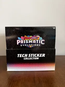 Pokemon Prismatic Evolutions Leafeon Tech Sticker Collection (x12) Full Display - Image 1