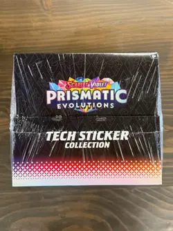 Pokemon Prismatic Evolutions Tech Sticker Collection Sealed 12-Blister Case - Image 3