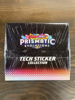 Pokemon Prismatic Evolutions Tech Sticker Collection Sealed 12-Blister Case - Image 4