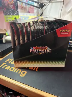 POKEMON TCG SCARLET & VIOLET 8.5 PRISMATIC EVOLUTIONS TECH STICKER CASE (12) 🔥 - Image 2