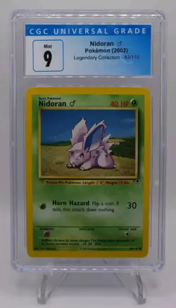 2002 Pokemon Legendary Collection Nidoran 83/110 Common CGC 9 MINT - Image 1