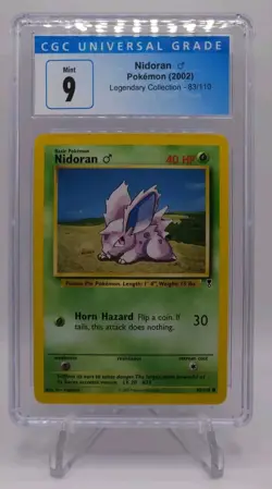 2002 Pokemon Legendary Collection Nidoran 83/110 Common CGC 9 MINT - Image 2