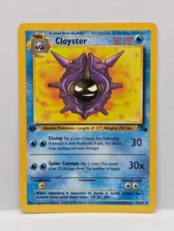 Cloyster 32/62 Fossil 1st Edition Pokemon TCG LP - Image 1