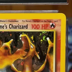 Pokemon Gym Challenge #2 Blaine's Charizard Error Fighting Symbol CGC 9.5 Swirl - Image 3