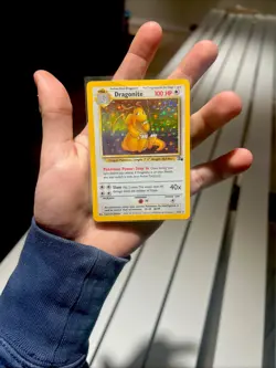 Dragonite 4/62 1999 Fossil Set Pokemon Card TCG Vintage WOTC Holo Rare - Mp/Hp - Image 1