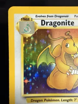 Pokemon TCG Dragonite Fossil Set Holo Rare Card 4/62 WOTC Vintage #102 LP - Image 2