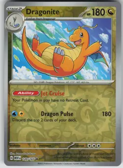 Pokemon TCG Dragonite Rare Reverse Holo SV: Scarlet & Violet 151 149/165 - Image 1