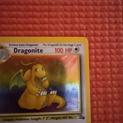 Pokemon TCG Dragonite 4/62 Fossil Set Holo Rare WOTC Vintage #102 - NM - Image 4