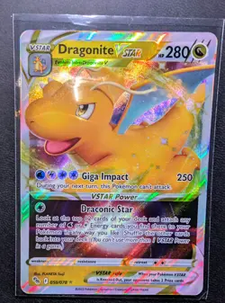 Dragonite Vstar Pokemon Go 050/078 Holo Ultra Rare Pokemon TCG - Image 1