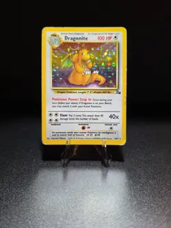 Pokemon TCG Dragonite Fossil Holo Unlimited Rare Card 4/62 - Image 1