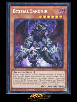 YuGiOh - Bystial Saronir MP23-EN158 1st Edition Prismatic Secret Rare NM-MNT - Image 1