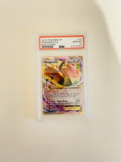 Pokemon TCG Dragonite-EX Evolutions Holo Rare Card 72/108 PSA 10 - Image 1