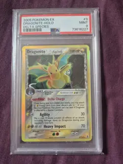 Pokemon TCG Dragonite Holo Rare Card 3/113 EX Delta Species 2005 PSA9 - Image 1