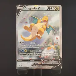 Pokemon TCG Dragonite V Evolving Skies 192/203 Holo Ultra Rare Alt Art Near Mint - Image 1
